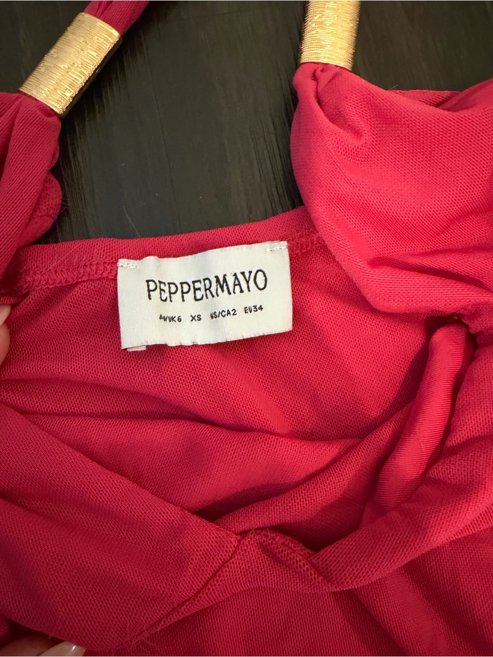 Peppermayo Berry Maxi skirt and top with Draped Front and Center Accent - Picture 7 of 7